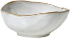 Serene Spaces Living Small Free-Form Edge Glazed Ceramic Bowl, Centerpiece for Vintage Weddings, Events, Measures 6" Long, 5.5" Wide, 2.75" Tall