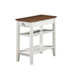 Convenience Concepts American Heritage Chairside End Table with Drawer 23.5" - Classic Living Room Table with Storage Shelf, Bedroom Nightstand, Cherry
