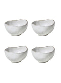 Serene Spaces Living Small Free-Form Edge Glazed Ceramic Bowl, Centerpiece for Vintage Weddings, Events, Measures 6" Long, 5.5" Wide, 2.75" Tall