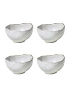 Serene Spaces Living Small Free-Form Edge Glazed Ceramic Bowl, Centerpiece for Vintage Weddings, Events, Measures 6" Long, 5.5" Wide, 2.75" Tall