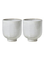 Serene Spaces Living Small Free-Form Edge Glazed Ceramic Bowl, Centerpiece for Vintage Weddings, Events, Measures 6" Long, 5.5" Wide, 2.75" Tall