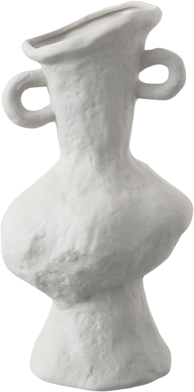 Handmade Rustic Ceramic vase for Flowers Unique Decorative Pottery Vase for Farmhouse Home Office Decor