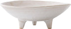 6" Small Decorative Bowl, Multi-Purpose Decorative Bowls for Keys, Candy and Home Decor, Ceramic Bowl （Retro White）