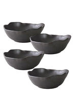 Serene Spaces Living Small Free-Form Edge Glazed Ceramic Bowl, Centerpiece for Vintage Weddings, Events, Measures 6" Long, 5.5" Wide, 2.75" Tall