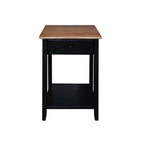 Casual Home Owl Night Stand with USB Port Charging Station and Drawer, 17.5"W x 14.25"D x 24.5"H, Warm Brown