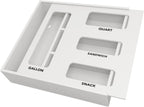 SpaceAid Bag Storage Organizer for Kitchen Drawer, Bamboo Organizer, Compatible with Gallon, Quart, Sandwich and Snack Variety Size Bag (1 Box 4 Slots), 2.5" High
