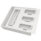 SpaceAid Bag Storage Organizer for Kitchen Drawer, Bamboo Organizer, Compatible with Gallon, Quart, Sandwich and Snack Variety Size Bag (1 Box 4 Slots), 2.5" High