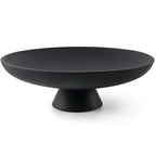 LIN CHUAN Large Decorative Bowl, Modern Resin Pedestal Bowl for Home Decor, Stylish Fruit Bowl for Kitchen Counter, Chic Key Holder for Entry Table, Beige