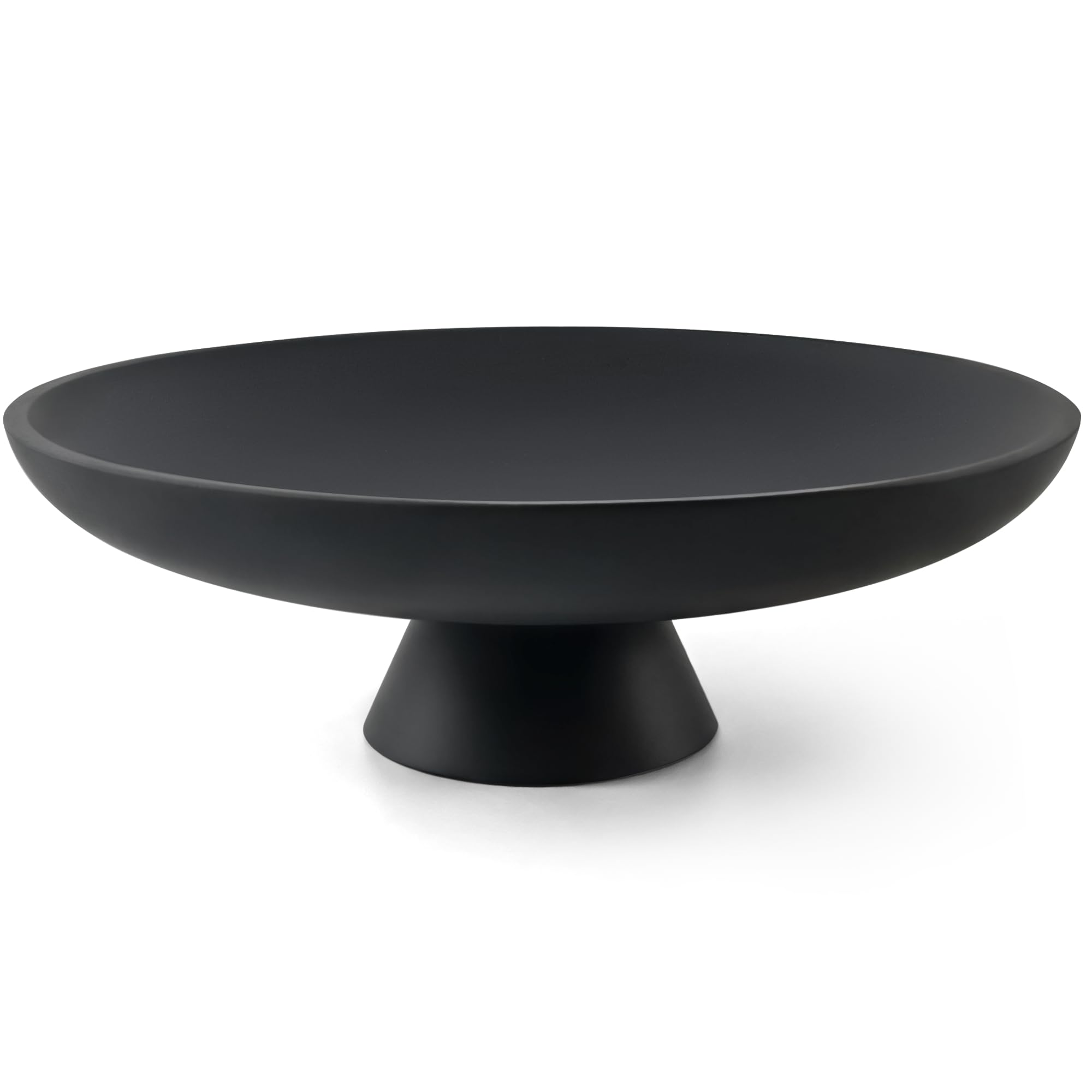LIN CHUAN Large Decorative Bowl, Modern Resin Pedestal Bowl for Home Decor, Stylish Fruit Bowl for Kitchen Counter, Chic Key Holder for Entry Table, Beige