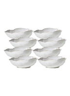 Serene Spaces Living Small Free-Form Edge Glazed Ceramic Bowl, Centerpiece for Vintage Weddings, Events, Measures 6" Long, 5.5" Wide, 2.75" Tall