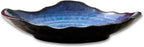 Large Ceramic Decorative Bowl – Blue Reactive Glaze Centerpiece Bowl, Modern Coffee Table Decor Dish, Entryway Catchall Key Bowl, Decorative Fruit Bowl for Dining Table Living Room (12” Dish)