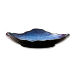 Large Ceramic Decorative Bowl – Blue Reactive Glaze Centerpiece Bowl, Modern Coffee Table Decor Dish, Entryway Catchall Key Bowl, Decorative Fruit Bowl for Dining Table Living Room (12” Dish)