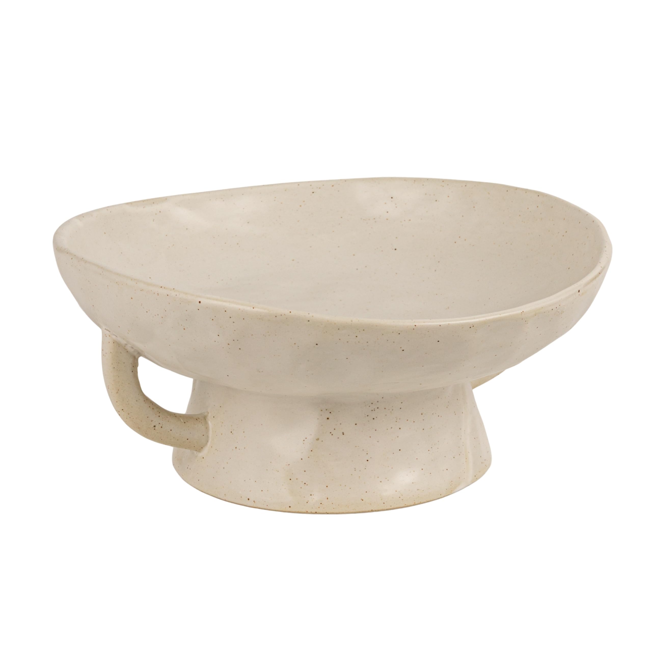 Creative Co-Op Stoneware Bowl w Reactive Glaze, White