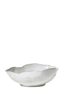 Serene Spaces Living Small Free-Form Edge Glazed Ceramic Bowl, Centerpiece for Vintage Weddings, Events, Measures 6" Long, 5.5" Wide, 2.75" Tall