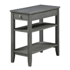 Convenience Concepts American Heritage Chairside End Table with Drawer 23.5" - Classic Living Room Table with Storage Shelf, Bedroom Nightstand, Cherry