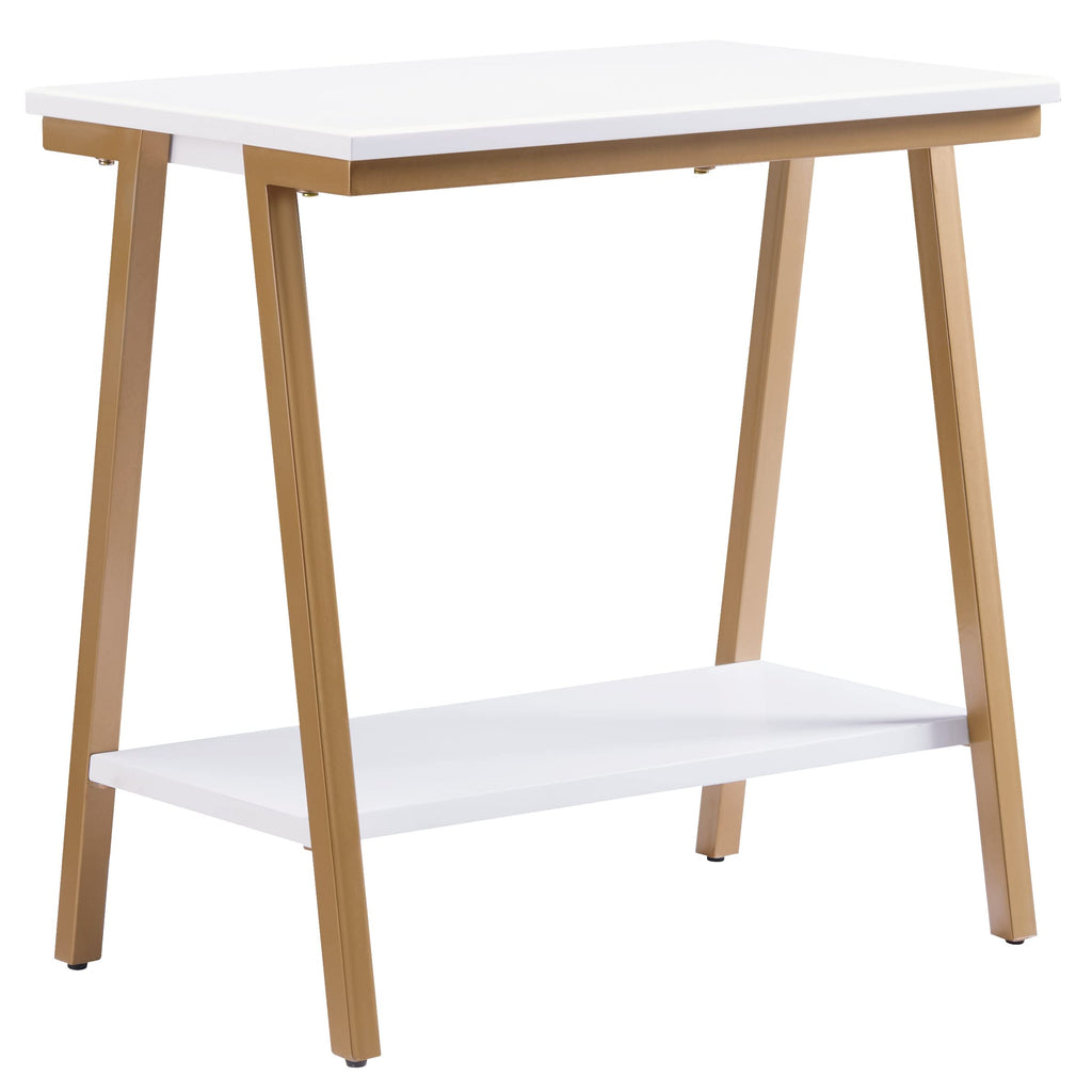 Leick Home Mission End Table, Solid Wood Construction, 1 Storage Drawer, Bottom Display Shelf, Slatted Sides, Easy-Assembly, Medium Oak, 25.0 in. W x 22.0 in. L x 23.0 In. H, 8207