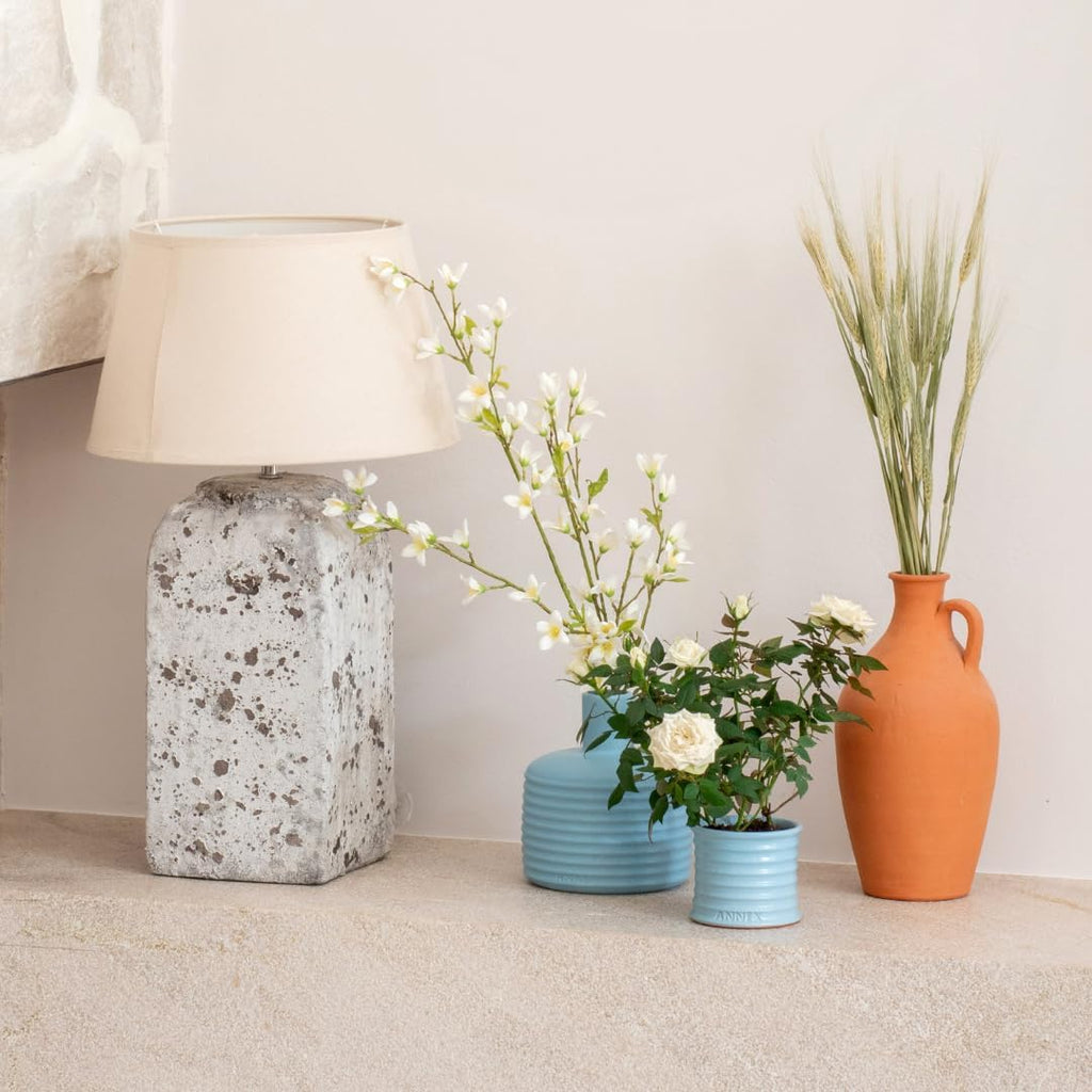 Annex Large Ceramic Handmade Bud Vase, Perfect for Pampas Grass, Book Vase for Flowers, Boho Room Decor for Home, Table, Shelf, Floor, Centerpiece or Book Display
