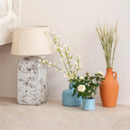 Annex Large Ceramic Handmade Bud Vase, Perfect for Pampas Grass, Book Vase for Flowers, Boho Room Decor for Home, Table, Shelf, Floor, Centerpiece or Book Display