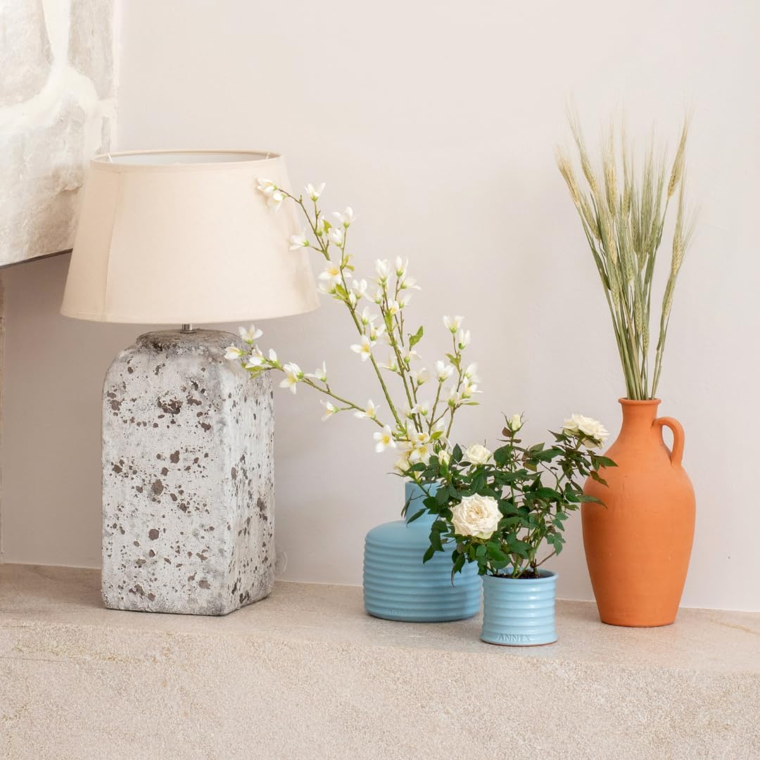 Annex Large Ceramic Handmade Bud Vase, Perfect for Pampas Grass, Book Vase for Flowers, Boho Room Decor for Home, Table, Shelf, Floor, Centerpiece or Book Display