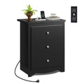 WLIVE Tall Nightstand with Charging Station, Wood Night Stand with 3 Drawers Storage, Bedside Table End Side Tables with 2 USB Ports and Outlets for Bedroom, Closet, Espresso