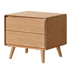 GVAwood Black Walnut, South American Walnut, White Ash, Oak, Red Zebrawood Solid Wood Classic Nightstand. 19.6x13.8x18.5 inch / 50x35x47cm / Natural Wood Color/White Ash Solid Wood 0.5m Nightstand