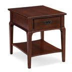 Leick Home Mission End Table, Solid Wood, 1 Storage Drawer, Secret Compartment, Bottom Display Shelf, Easy-Assembly, For Living Room/Bedroom, Russet, 24.0 in. L x 20.0 in. W x 24.0 in. H, 9066-SC