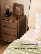 GVAwood Black Walnut, South American Walnut, White Ash, Oak, Red Zebrawood Solid Wood Classic Nightstand. 19.6x13.8x18.5 inch / 50x35x47cm / Natural Wood Color/White Ash Solid Wood 0.5m Nightstand