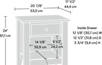Sauder Shoal Creek Night Stand, Bedside Table, Bedroom Side Table, in Oiled Oak