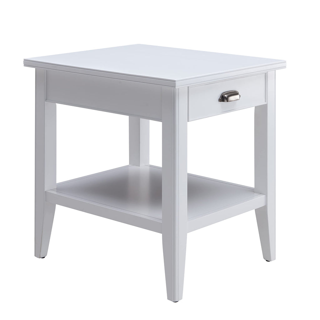 Leick Home Mission End Table, Solid Wood, 1 Storage Drawer, Secret Compartment, Bottom Display Shelf, Easy-Assembly, For Living Room/Bedroom, Russet, 24.0 in. L x 20.0 in. W x 24.0 in. H, 9066-SC