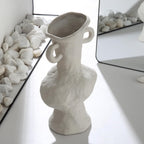 Handmade Rustic Ceramic vase for Flowers Unique Decorative Pottery Vase for Farmhouse Home Office Decor