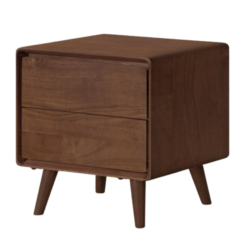 GVAwood Black Walnut, South American Walnut, White Ash, Oak, Red Zebrawood Solid Wood Classic Nightstand. 19.6x13.8x18.5 inch / 50x35x47cm / Natural Wood Color/White Ash Solid Wood 0.5m Nightstand