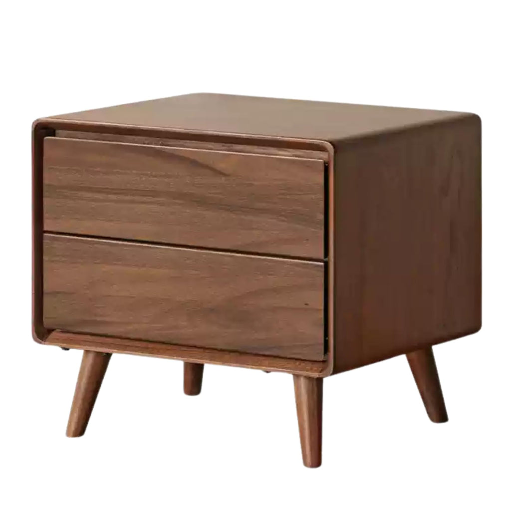 GVAwood Black Walnut, South American Walnut, White Ash, Oak, Red Zebrawood Solid Wood Classic Nightstand. 19.6x13.8x18.5 inch / 50x35x47cm / Natural Wood Color/White Ash Solid Wood 0.5m Nightstand