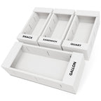 SpaceAid Bag Storage Organizer for Kitchen Drawer, Bamboo Organizer, Compatible with Gallon, Quart, Sandwich and Snack Variety Size Bag (4 Pack)