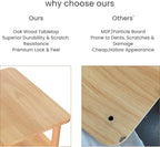 LUCKNOCK Solid Wood Side Table, 2-Tier Small End Table with Storage Shelf, Narrow Nightstand Bedside Table for Small Spaces, Bedroom, Living Room, Farmhouse, No-Tool Assembly.