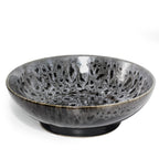 Ceramic Fruit Bowl,10.2" Decorative Bowl, Large Fruit Bowl for Kitchen Counter, Pedestal Bowl, Kitchen Counter Décor, Bread Candy Snacks Organizer(Magic Eye Blue)