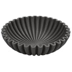 YMXYJM Large Decorative Bowl, Modern Handicraft Bowls for Home Decor, Fruit Bowl for Kitchen Counter, Ruffle Decor, Stylish Key Bowl for Entry Table, Artificial Stone Beige