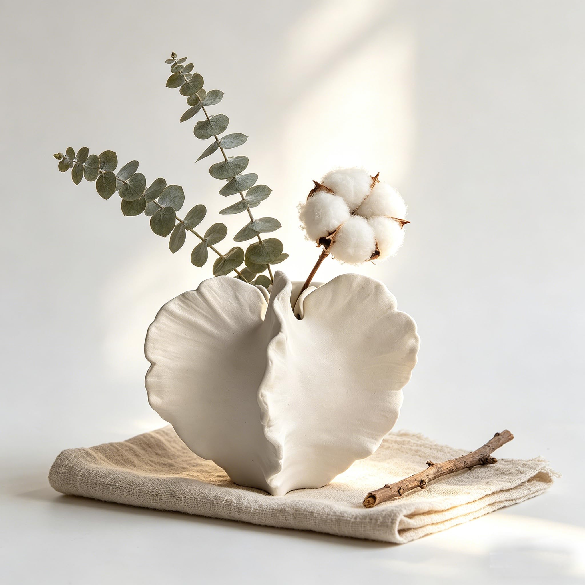 Small Ceramic Vase for Flowers - Handmade Decorative Pitchers Vase,Modern Boho Ins Style Decorative Vase for Fresh or Dried Flowers,Unique Cute Decor Small Vase for Home Decor