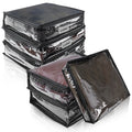 Clear Zippered Storage Bags Plastic Sweater Storage Bags with Zipper 6 Packs Clothing Organizer for Blankets Linen Sweater Bed Sheet Quilt Clothes Pillow (15.7 x 13.8 x 3.9 Inch, White)