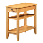 Convenience Concepts American Heritage Chairside End Table with Drawer 23.5" - Classic Living Room Table with Storage Shelf, Bedroom Nightstand, Cherry