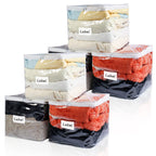 Clear Zippered Storage Bags Plastic Sweater Storage Bags with Zipper 6 Packs Clothing Organizer for Blankets Linen Sweater Bed Sheet Quilt Clothes Pillow (15.7 x 13.8 x 3.9 Inch, White)