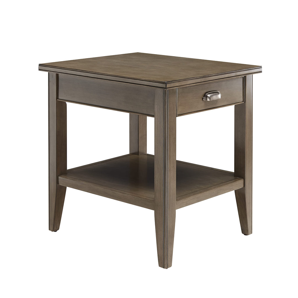 Leick Home Mission End Table, Solid Wood Construction, 1 Storage Drawer, Bottom Display Shelf, Slatted Sides, Easy-Assembly, Medium Oak, 25.0 in. W x 22.0 in. L x 23.0 In. H, 8207