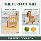 9 in 1 Bamboo Storage Bag Organizer for Kitchen Drawer, Bamboo Kitchen Drawer Organizer with Cutter, Foil and Plastic Wrap Dispenser, Ideal Storage for Gallon, Quart, Sandwich and Snack Bags