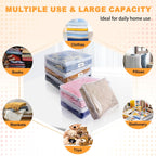 Clear Zippered Storage Bags Plastic Sweater Storage Bags with Zipper 6 Packs Clothing Organizer for Blankets Linen Sweater Bed Sheet Quilt Clothes Pillow (15.7 x 13.8 x 3.9 Inch, White)