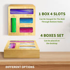 Bamboo Bag Storage Organizer for Kitchen Drawer – Expandable Drawer Organizer Compatible with Gallon, Quart, Sandwich, and Snack Bags – Versatile Storage Solution for Plastic Bags