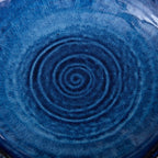 Large Ceramic Decorative Bowl – Blue Reactive Glaze Centerpiece Bowl, Modern Coffee Table Decor Dish, Entryway Catchall Key Bowl, Decorative Fruit Bowl for Dining Table Living Room (12” Dish)