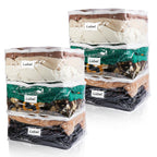 Clear Zippered Storage Bags Plastic Sweater Storage Bags with Zipper 6 Packs Clothing Organizer for Blankets Linen Sweater Bed Sheet Quilt Clothes Pillow (15.7 x 13.8 x 3.9 Inch, White)
